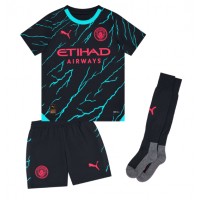 Manchester City Erling Haaland #9 Replika babykläder Tredjeställ Barn 2023-24 Kortärmad (+ korta byxor)